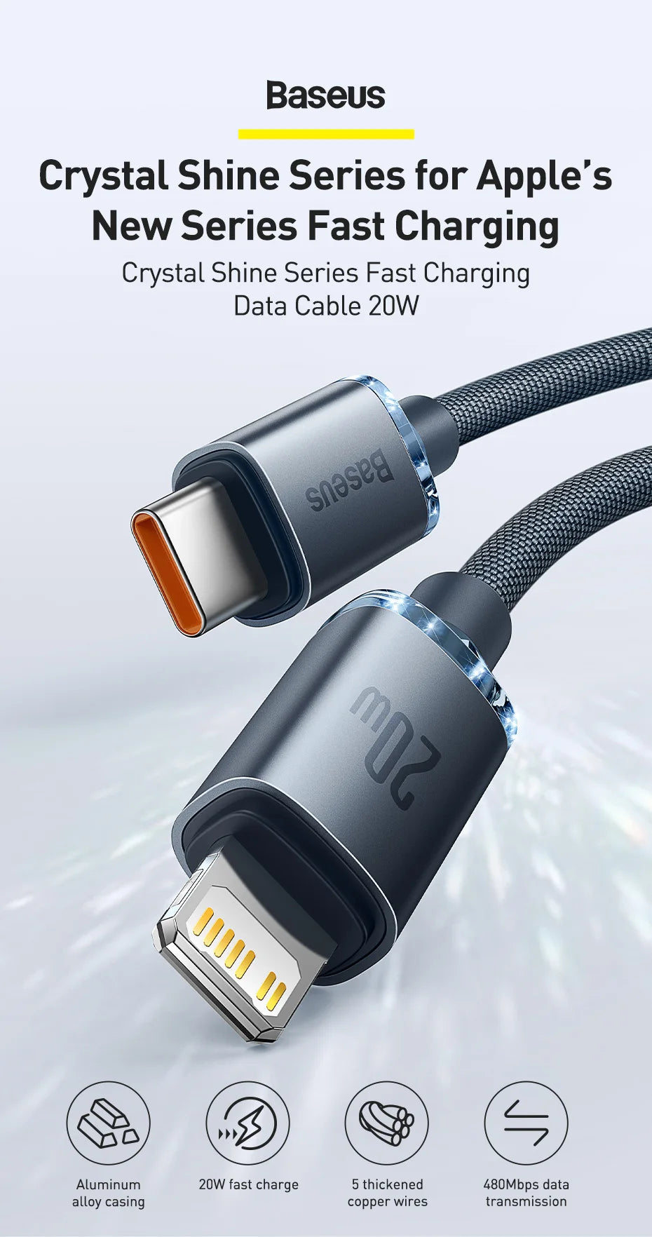 Baseus USB Type C PD 20W Cable