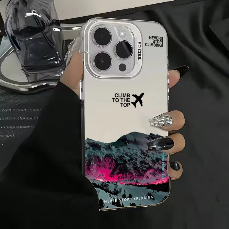 Mountain Peak Shockproof Sunset IMD case for iPhone
