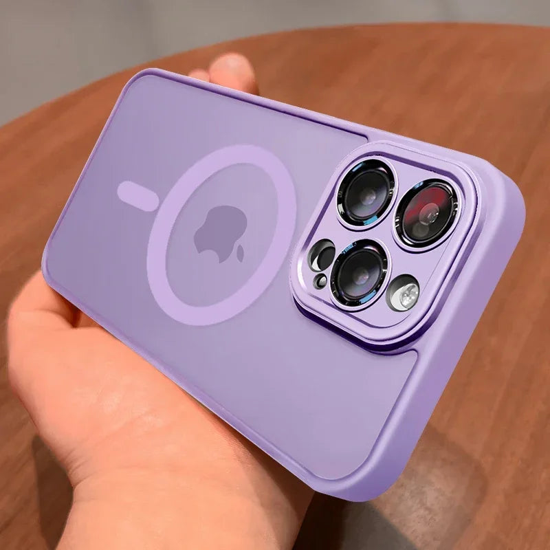 Matte Translucent Magsafe Compatible Armor Shockproof Case For iPhone