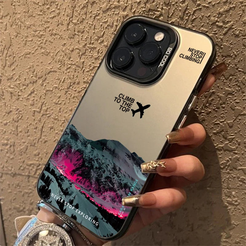 Mountain Peak Shockproof Sunset IMD case for iPhone