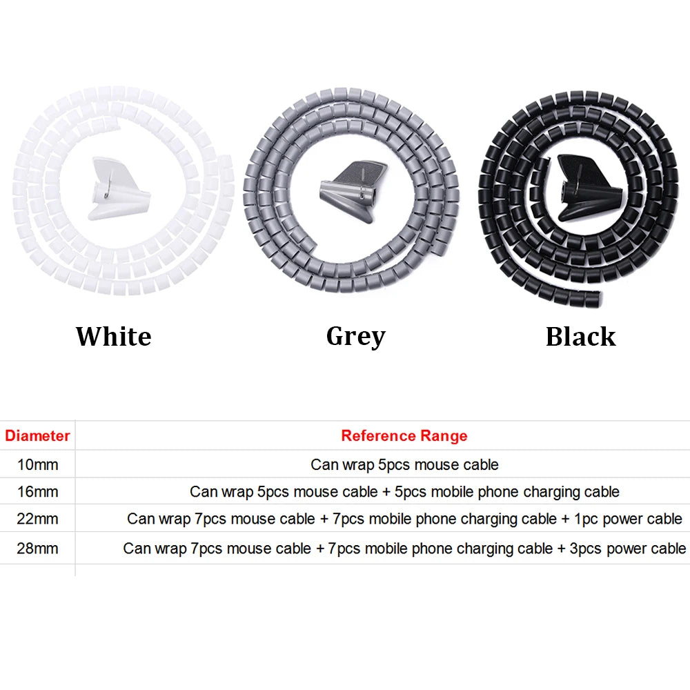 Flexible Spiral Cable Organizer