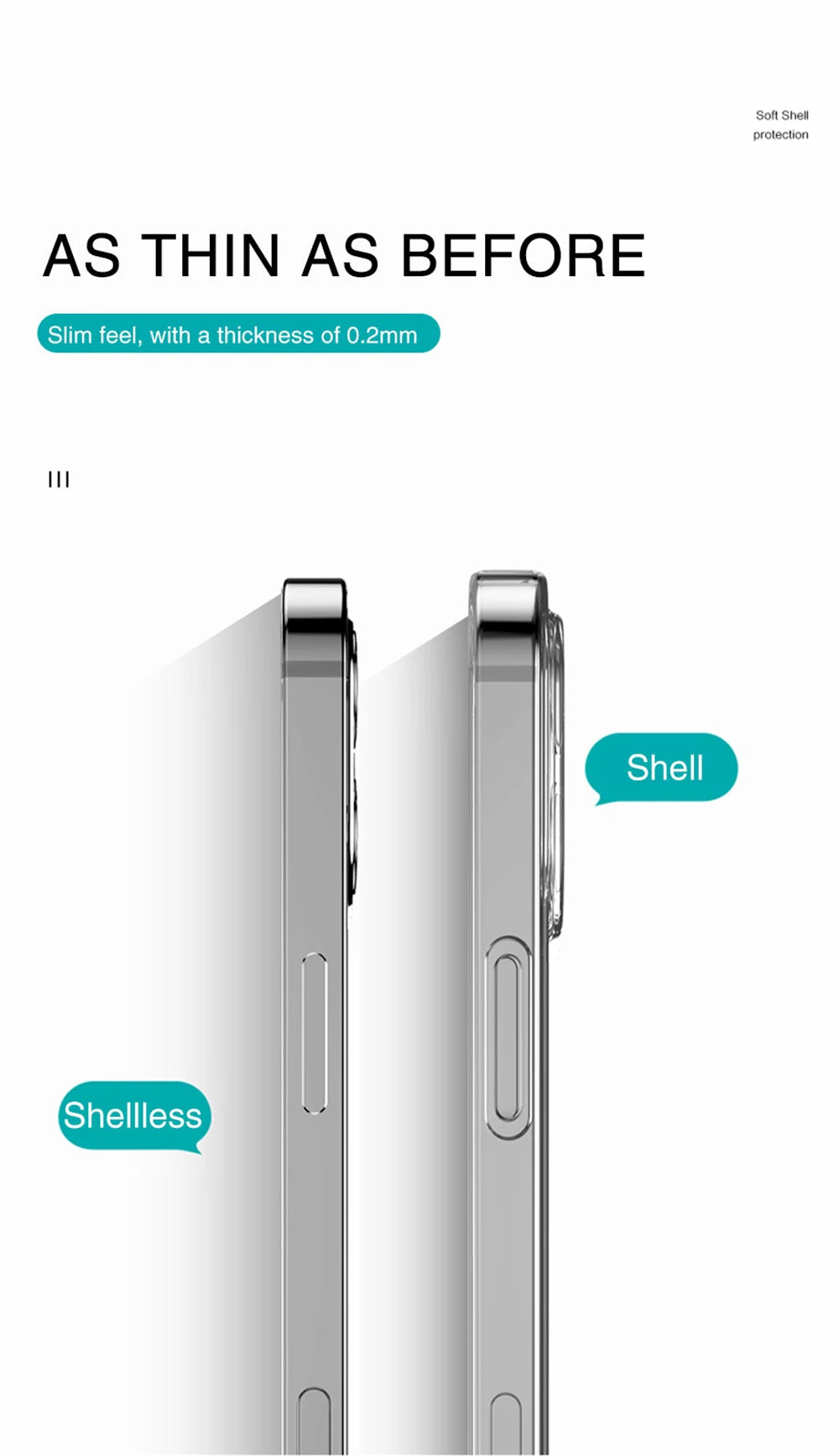 Ultra Thin Clear Case For iPhone