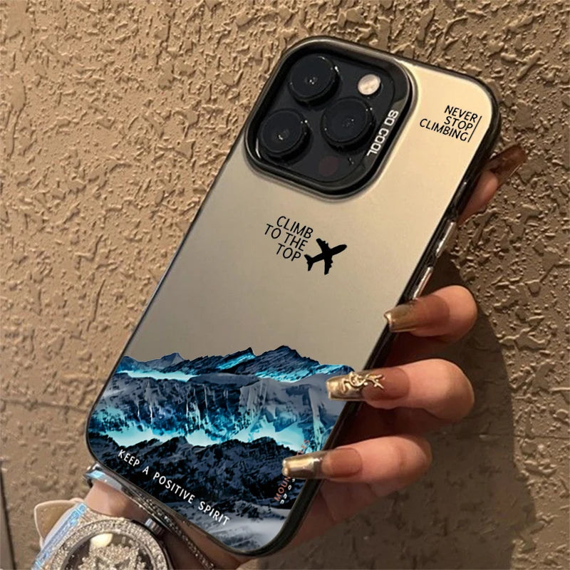 Mountain Peak Shockproof Sunset IMD case for iPhone