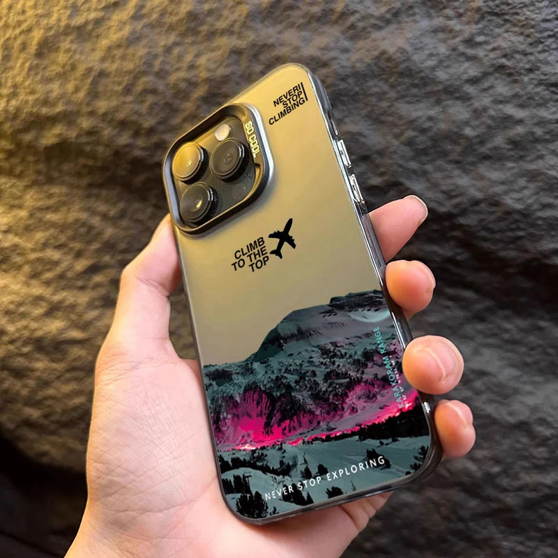Mountain Peak Shockproof Sunset IMD case for iPhone