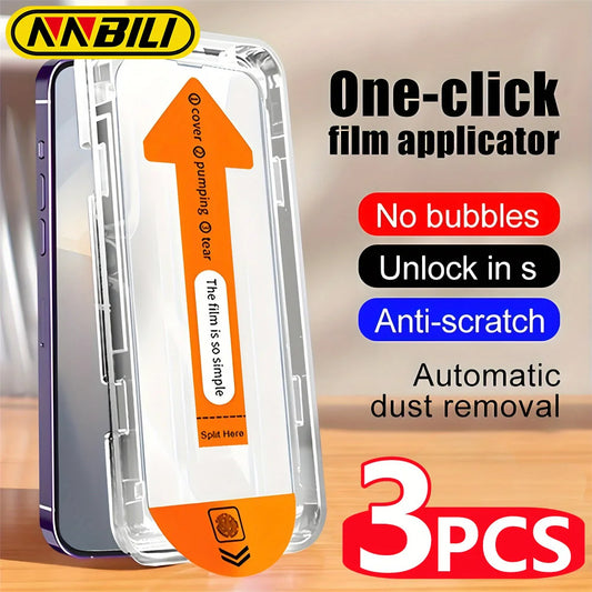NNBILI Oleophobic Coating Dust Free Easy Installation Screen Protector For iPhone
