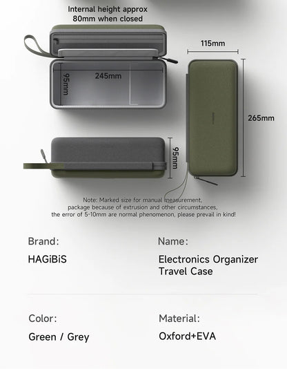 Hagibis Electronic Organizer Travel Cable Organizer Bag