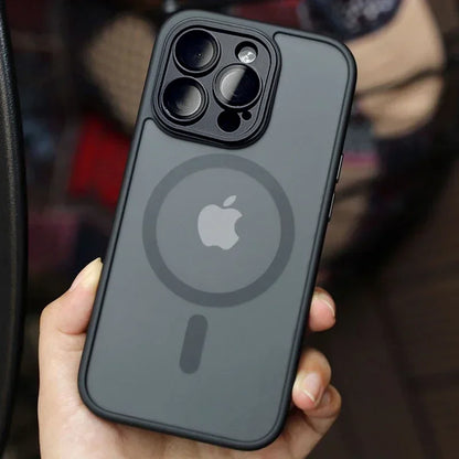 Matte Translucent Magsafe Compatible Armor Shockproof Case For iPhone