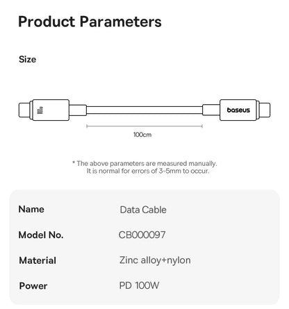 Baseus PD 100W USB C Magnetic Cable
