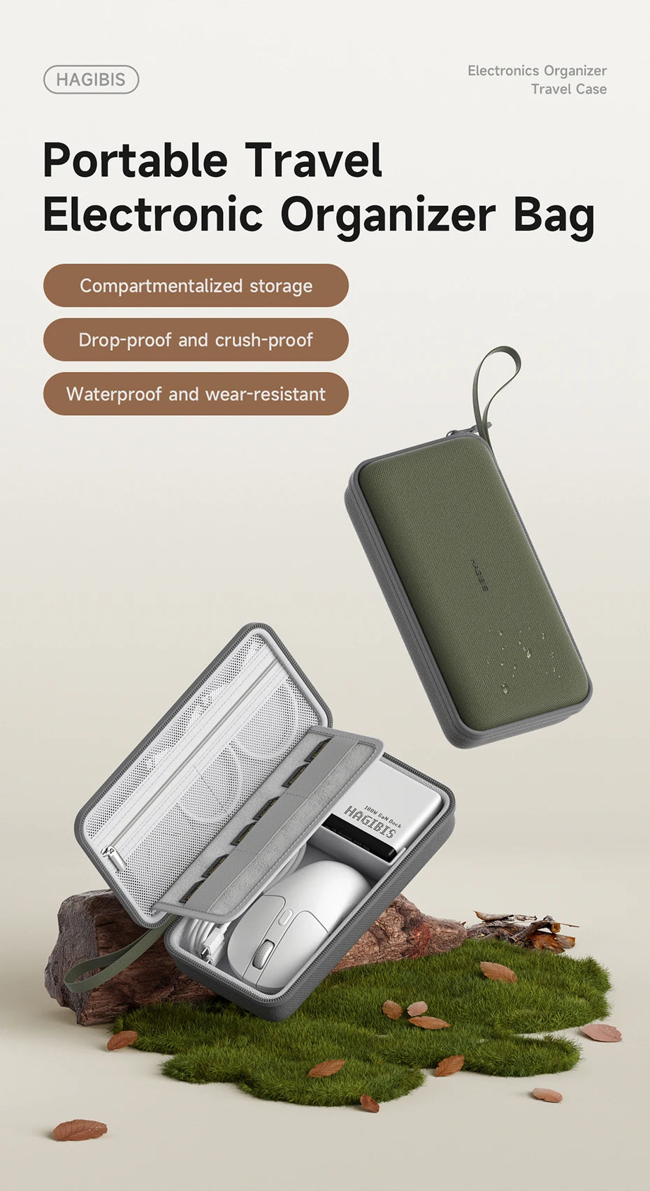 Hagibis Electronic Organizer Travel Cable Organizer Bag