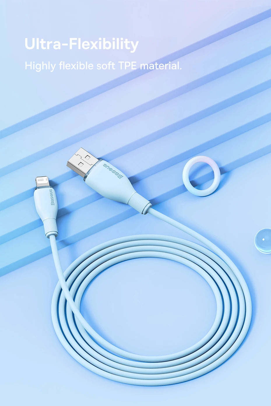 Baseus TPE 2.4A Fast Charging USB Cable for iPhone
